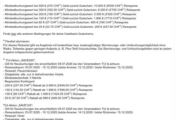 TUI Gutschein