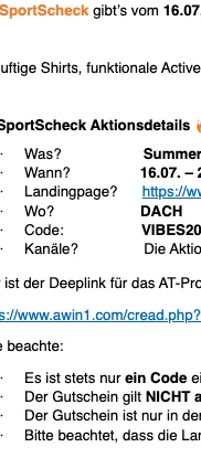 SportScheck Gutschein