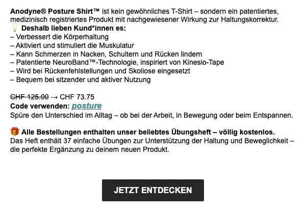 Nachweis des Gutscheins - Anodyne - Anodyne [[Haltungsshirts Promotion]]: 41 % Rabatt auf deine neuen Haltungsshirts - abgelaufen