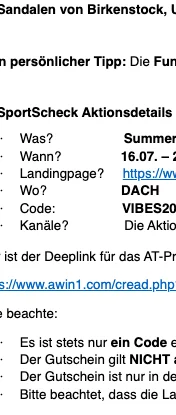 SportScheck Gutschein