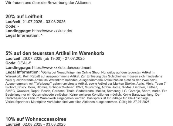 XXXLutz Gutschein