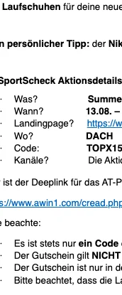SportScheck Gutschein