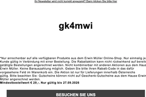 10% RABATT auf ALLES - nur für kurze Zeit!