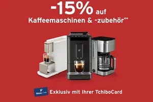 Letzte Chance: -15 % auf Kaffeemaschinen & -zubehör