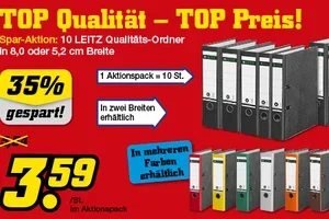 Schnell zugreifen! LEITZ Qualitäts-Ordner zum Top-Preis!