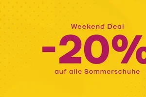 📢 Weekend Deal: -20 % auf alle Sommerschuhe
