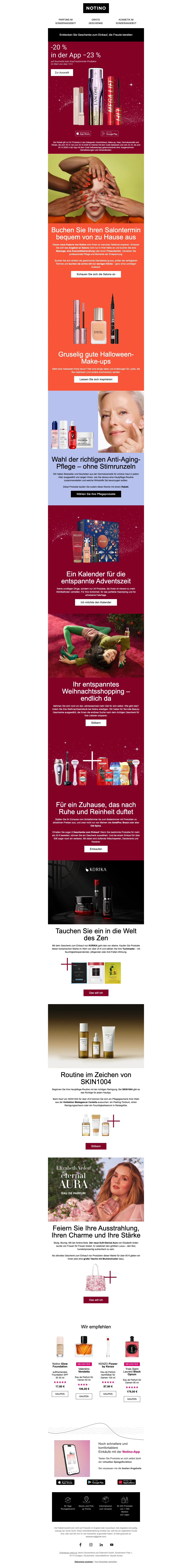 Nachweis des Gutscheins - Notino - Gutschein: 23 % auf Kosmetik bei über 10€ Einkaufswert online und in der App