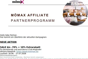 mömax AT: SALE bis -70% + 10% Extrarabatt!