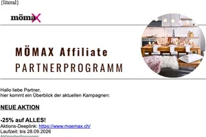 mömax CH: -25% auf Alles!