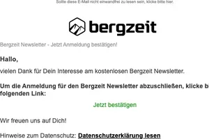 Jetzt Anmeldung bestätigen!