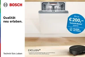 Bis zu € 200 Technik-Bonus auf Bosch Hausgeräte