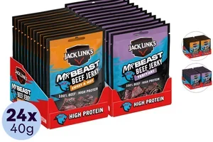 JETZT! 24x Jack Link's Beef Jerky Mix | Sweet & Hot + Teriyaki | 40 g für nur 44,95
