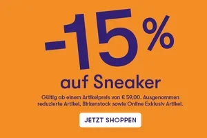 📣 Nur noch bis Mitternacht: -15% auf Sneaker