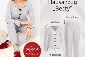 Ein Hausanzug, den Sie am liebsten gar nicht mehr ausziehen möchten
