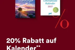 Online & vor Ort: 20% Rabatt auf Kalender