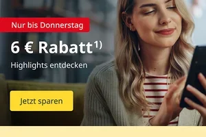 Discount Dienstag: 6 € Rabatt auf alles