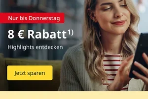 Discount Dienstag: 8 € Rabatt auf alles