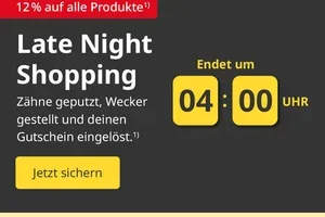 Noch wach? Dann warten 12 % Rabatt auf dich 🌙