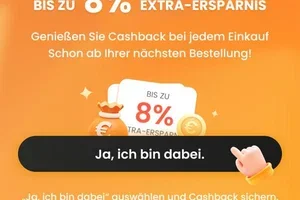 Wieder shoppen, 8 % Cashback sichern!