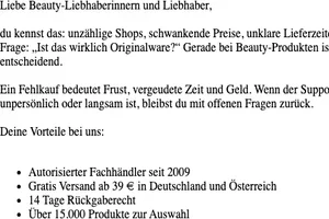 Der Beauty-Shop deines Vertrauens