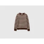 Gestreifter Pullover aus 100 % Shetlandwolle