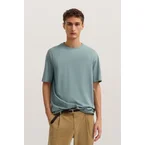 Hochwertiges T-Shirt mit Rundhalsausschnitt und modernem Fit in flaschengrün