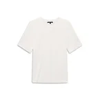 Weiches T-Shirt mit Rundhalsausschnitt und Halbarm in ecru