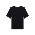 Weiches T-Shirt mit Rundhalsausschnitt und Halbarm in schwarz