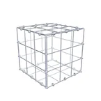 Gabione 30 cm x 30 cm x 30 cm (L x H x T), Maschenweite 10 x 10 cm, Spiralring