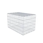Gabione 80 cm x 50 cm x 50 cm (L x H x T), Maschenweite 5 x 10 cm, Spiralring