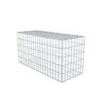 Gabione 100 cm x 50 cm x 40 cm (L x H x T), Maschenweite 5 x 10 cm, Spiralring
