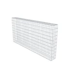 Gabione 200 cm x 100 cm x 20 cm (L x H x T), Maschenweite 5 x 10 cm, Spiralring
