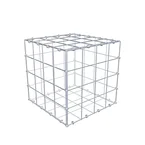 Gabione 40 cm x 40 cm x 40 cm (L x H x T), Maschenweite 10 x 10 cm, Spiralring