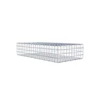 Gabione 100 cm x 20 cm x 50 cm (L x H x T), Maschenweite 5 x 5 cm, Spiralring