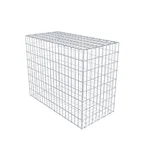Gabione 100 cm x 80 cm x 50 cm (L x H x T), Maschenweite 5 x 10 cm, Spiralring