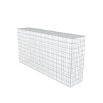 Gabione 200 cm x 100 cm x 40 cm (L x H x T), Maschenweite 5 x 10 cm, Spiralring