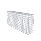 Gabione 100 cm x 50 cm x 20 cm (L x H x T), Maschenweite 5 x 5 cm, Spiralring