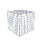Gabione 50 cm x 50 cm x 50 cm (L x H x T), Maschenweite 5 x 5 cm, Spiralring