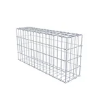 Gabione 80 cm x 40 cm x 20 cm (L x H x T), Maschenweite 5 x 10 cm, Spiralring