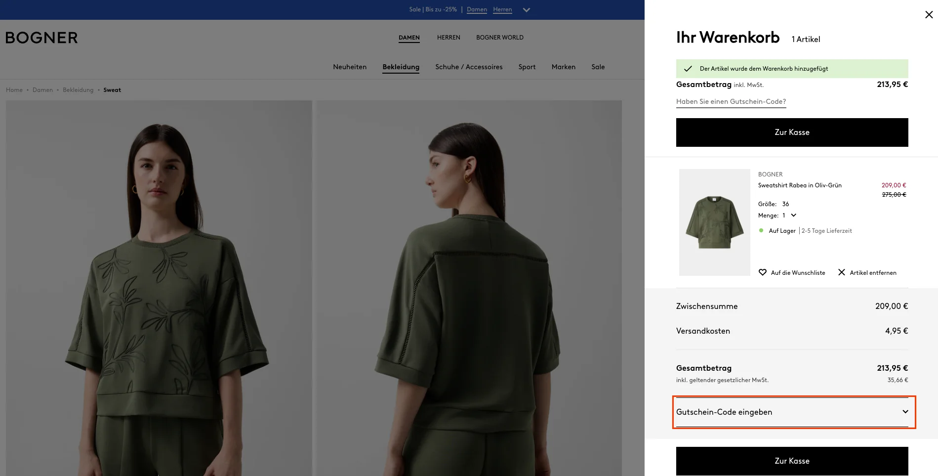 So verwendest du die Gutscheincodes - Bogner