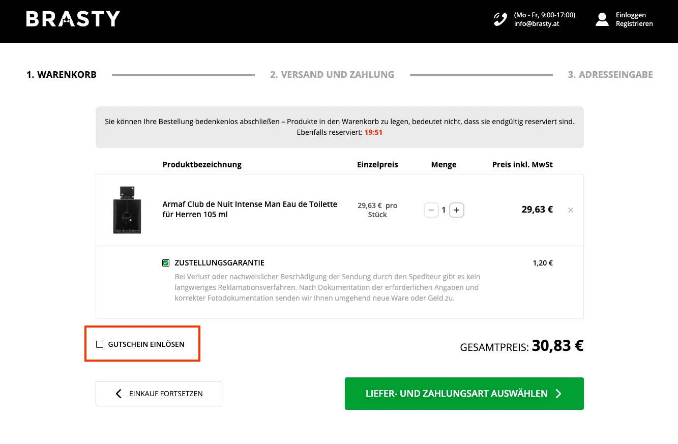 So verwendest du die Gutscheincodes - Brasty
