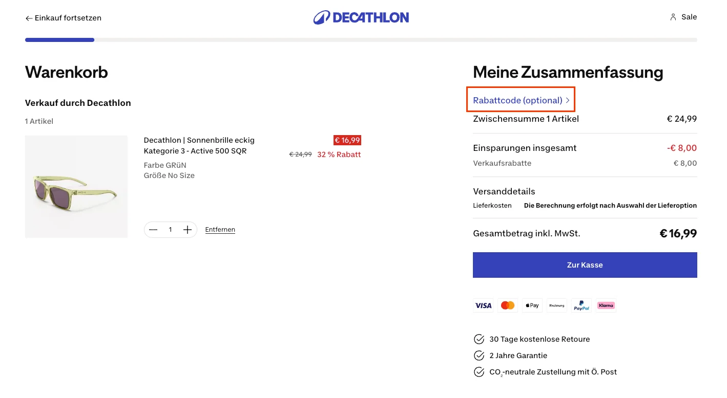 So verwendest du die Gutscheincodes - Decathlon