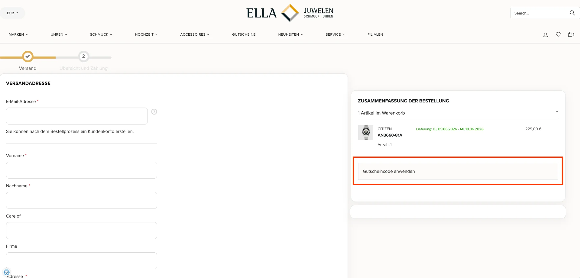 So verwendest du die Gutscheincodes - Ella Juwelen