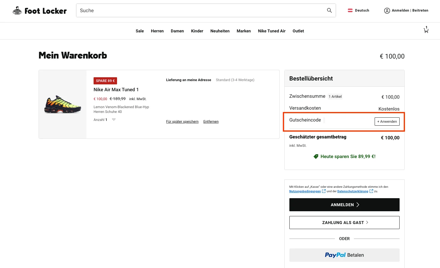So verwendest du die Gutscheincodes - Footlocker