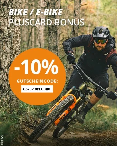 Nachweis des Gutscheins - Gigasport - Gigasport Gutschein: [[10% Rabatt]] für PlusCard-Inhaber auf Fahrrad-Artikel