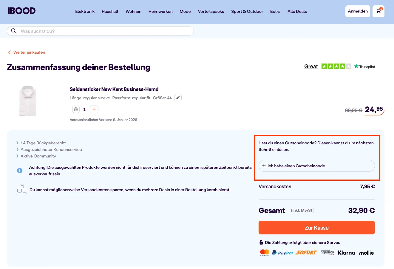 So verwendest du die Gutscheincodes - Ibood