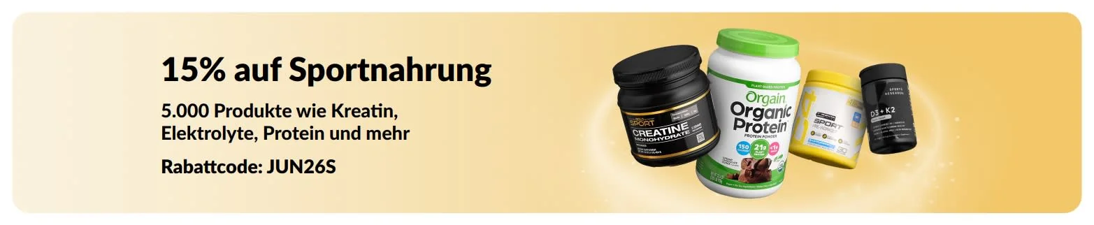 Nachweis des Gutscheins - iHerb - IHerb Gutschein: [[15% auf Sportnahrung]] für 5.000 Produkte