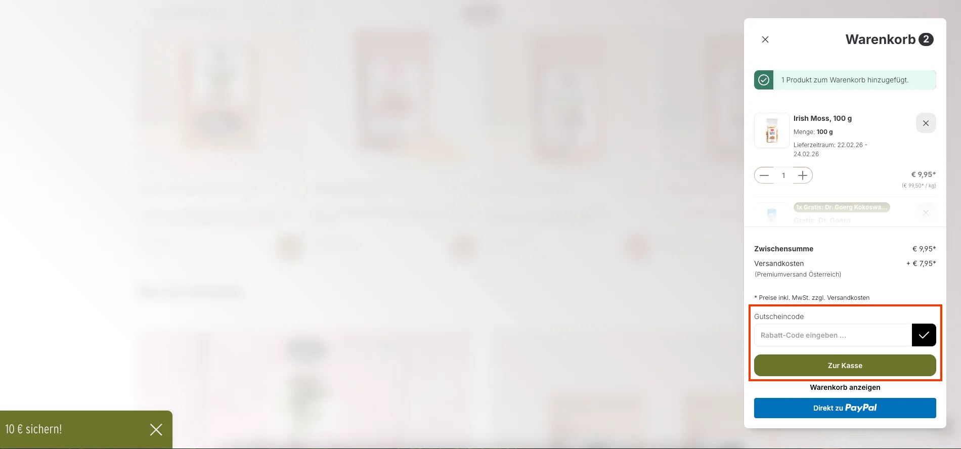 So verwendest du die Gutscheincodes - Keimling