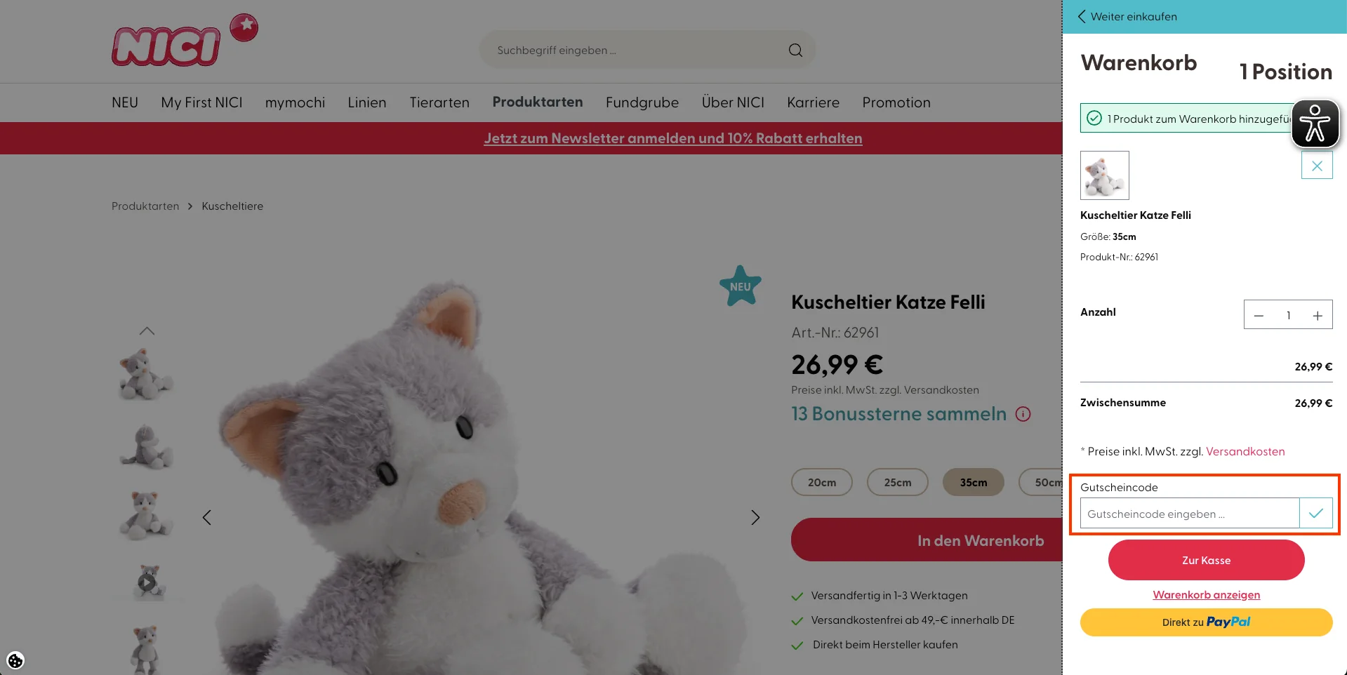 So verwendest du die Gutscheincodes - NICI