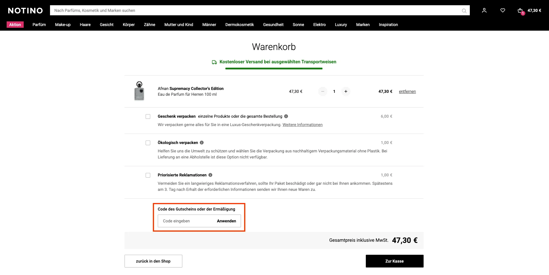 So verwendest du die Gutscheincodes - Notino